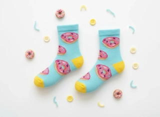 Kojenecké ponožky donuts tyrkys