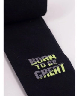 YO dětské punčocháčky BORN TO BE GREAT černá