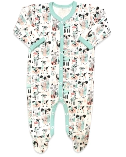 Kojenecký overal ZOO mint 56