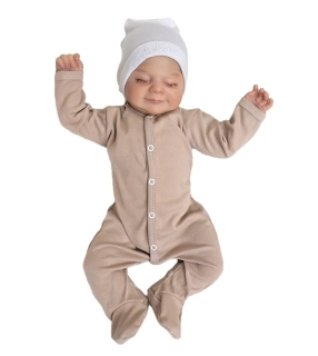 Kojenecký kapučíno bavlněný overal 50