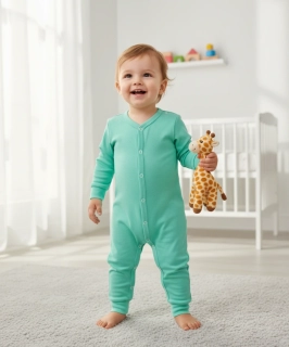 Dětský overal bez šlapek mint 92