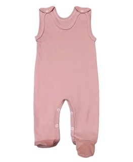 Kojenecké bavlněné dupačky pudrová 62