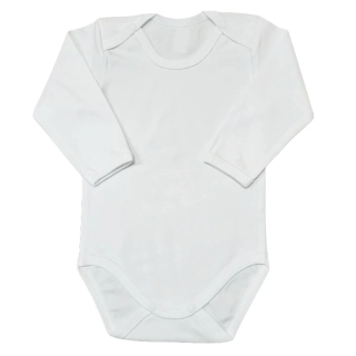 Dětské bavlněné body dl rukáv bílá 104