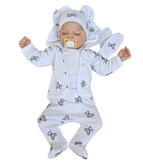 Kojenecká 5D souprava Brum Brumlík bílá 50