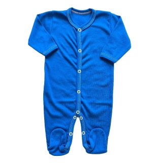 Kojenecký modrý bavlněný overal 50
