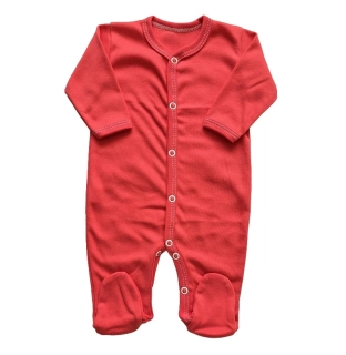 Kojenecký červený bavlněný overal 50