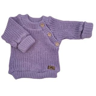 Kojenecký pletený svetřík Lovely lila 56/62