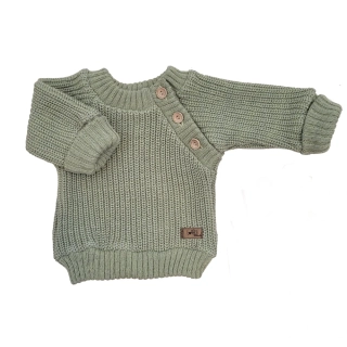 Kojenecký pletený svetřík Lovely khaki 80/86