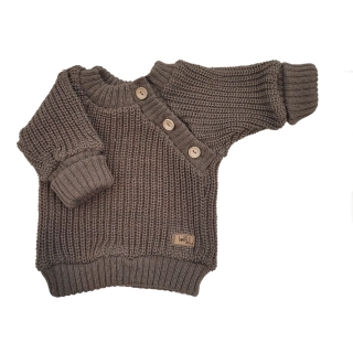 Kojenecký pletený svetřík Lovely čokoláda 56/62