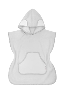 Dětské pončo termofroté šedá