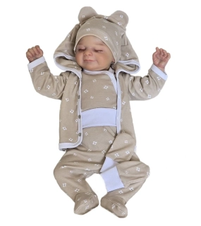 Kojenecká 5D souprava Kvítek kapučíno 50