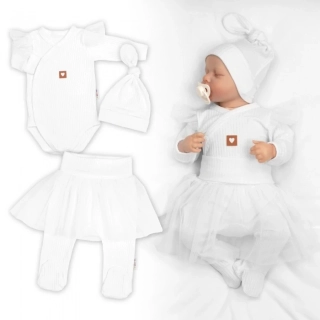 Kojenecká lux 3D souprava Sweet angel bílá 68/74