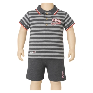 Dětská letní souprava LeeCooper šedý proužek 62/68