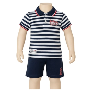 Dětská letní souprava LeeCooper modrý proužek 62/68
