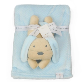 Dětská deka s hračkou Modrý pejsek