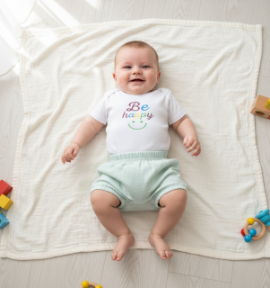 Kojenecké mušelínové kraťasy mint 50