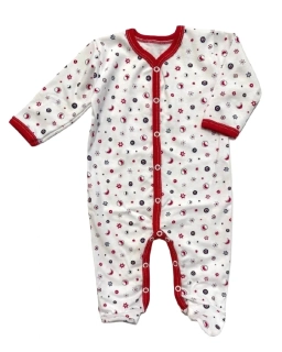 Kojenecký bavlněný overal Nebe červená 50