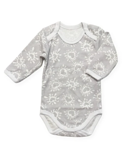 Kojenecké body dl. rukáv Srdce šedá 62