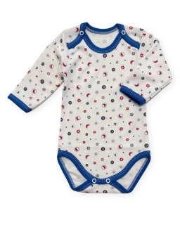 Kojenecké body dl. rukáv Nebe modrá 62