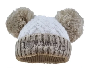 Kojenecká kapučíno čepička - I LOVE MUMMY