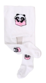 YO kojenecké punčocháčky Panda ABS bílá 80/86