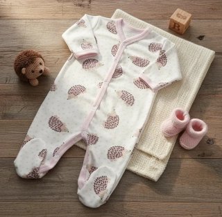 Kojenecký overal Ježeček růžový 56