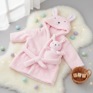 Dětský župánek s hračkou Králíček