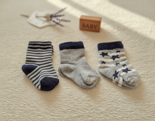 Kojenecké ponožky 3 kusy šedé