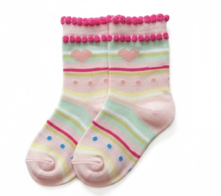 Dívčí ponožky Proužky srdíčko