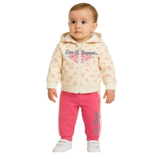 Dívčí tepláková souprava LEE COOPER žlutá-růžová 62