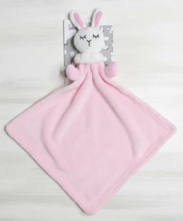 Dětský ručník se zajíčkem 35 x 35 cm – ručníček s odnímatelnou plyšovou hračkou Bunny
