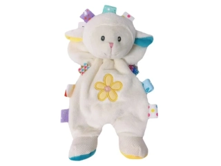 Spinkáček ovečka 27 cm – plyšový mazlíček pro miminko se smyslovými prvky