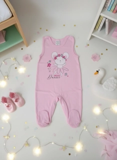 Kojenecké dupačky Mini Dancer růžové – bavlněné dupačky pro holčičky