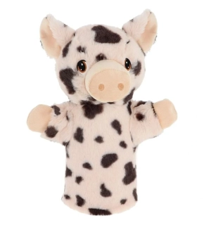 Keeleco maňásek na ruku Prasátko 27 cm – ekologická plyšová hračka Keel Toys