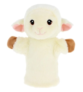 Keeleco maňásek na ruku Ovečka 27 cm – ekologická plyšová hračka Keel Toys