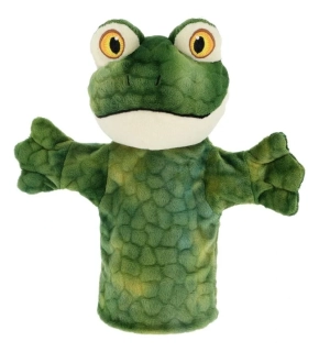 Keeleco maňásek na ruku Žabička 27 cm – ekologická plyšová hračka Keel Toys