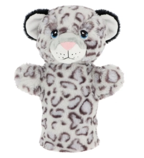 Keeleco maňásek na ruku Sněžný levhart 27 cm – ekologická plyšová hračka Keel Toys