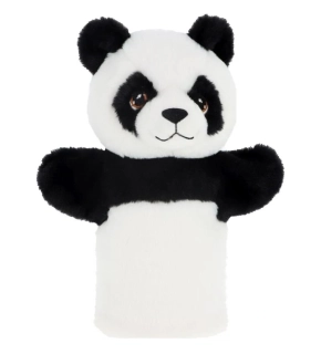 Keeleco maňásek na ruku Panda 27 cm – ekologická plyšová hračka Keel Toys