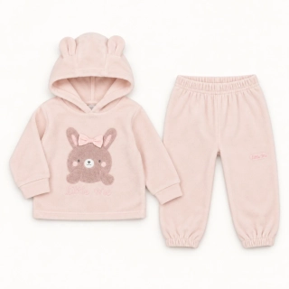 Dívčí tepláková souprava Zajíček Little Me růžová – Pure & Soft 92