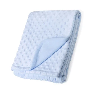 ětská minky deka modrá s fleecem 75 × 100 cm – Soft Touch