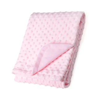 Dětská minky deka růžová s fleecem 75 × 100 cm – Soft Touch