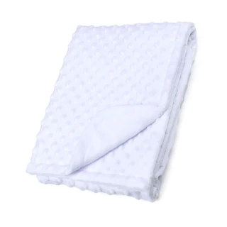 Dětská minky deka bílá s fleecem 75 × 100 cm – Soft Touch