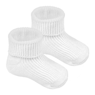 Ohrnovací ponožky pro nedonošená miminka bílé 2 páry – Soft Touch