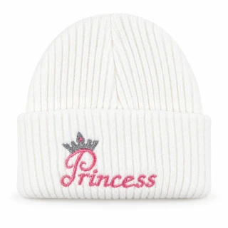 Pletená čepička pro miminko Princess bílá 0–3 měsíce – Kiddies World