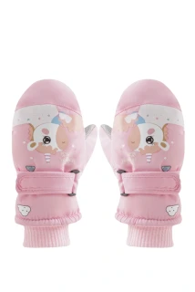 Dětské zimní šusťákové palčáky Be Snazzy Jednorožec růžové 14cm