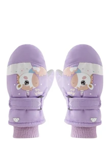 Dětské zimní šusťákové palčáky Be Snazzy Jednorožec fialové 14cm