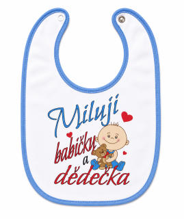 Bryndáček s nápisem "Miluji babičku a dědečka"