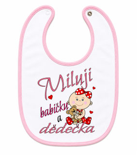 Bryndáček s nápisem "Miluji babičku a dědečka"