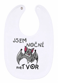 Bryndáček s nápisem "JSEM NOČNÍ neTVOR" 